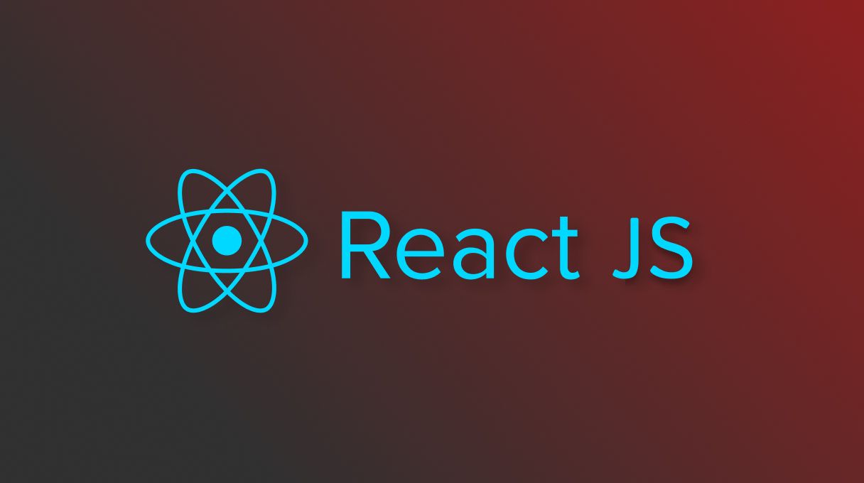 React java script logo with darker red background